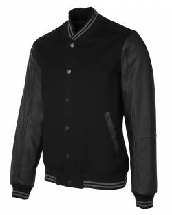 Baseball Jacket, Leather Sleeve